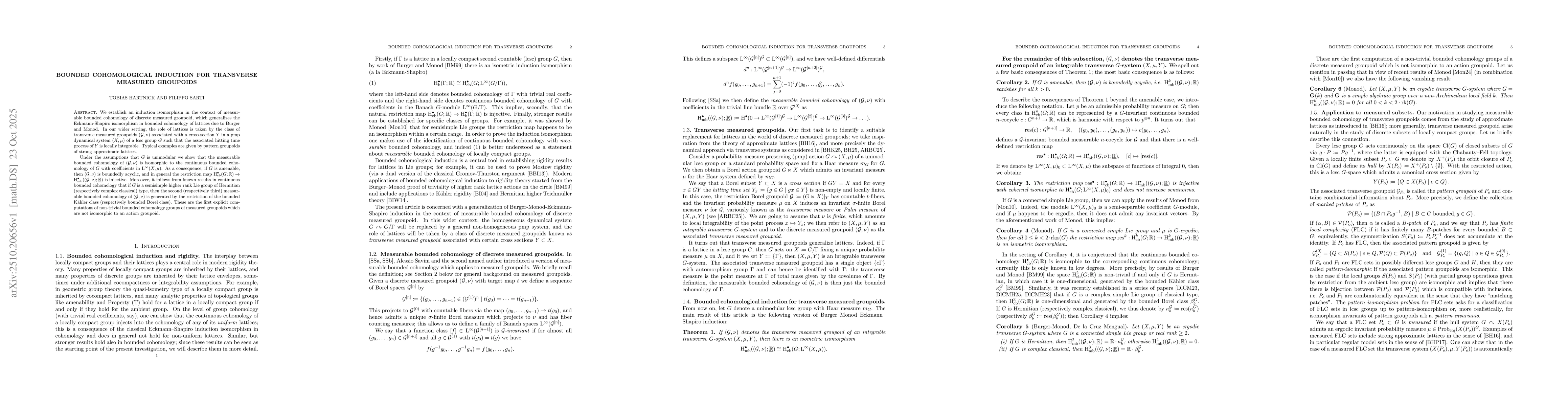 Thumbnail for Bounded cohomological induction for transverse measured groupoids