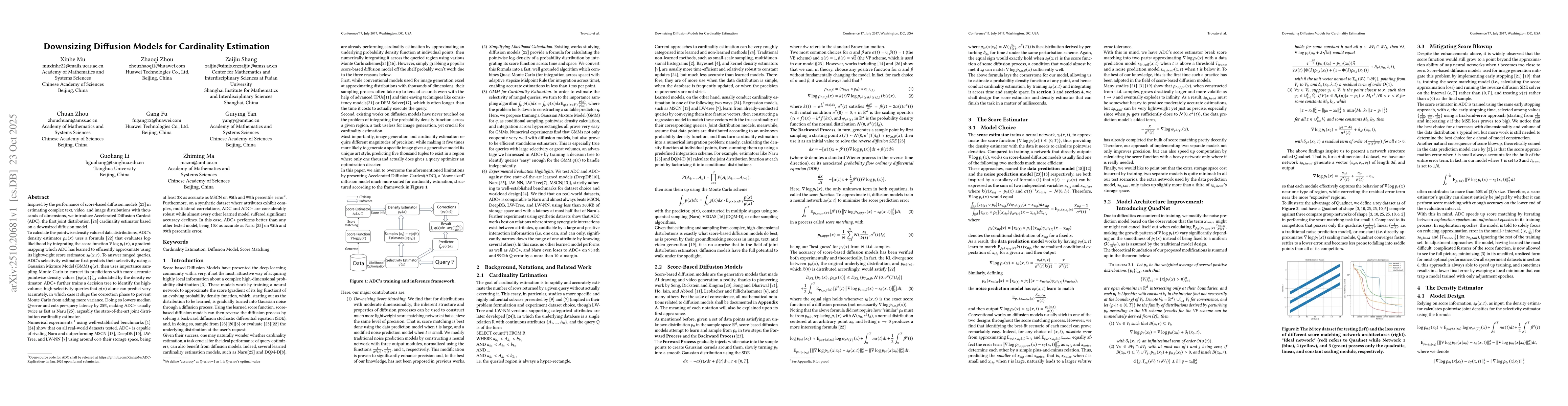 Thumbnail for Downsizing Diffusion Models for Cardinality Estimation