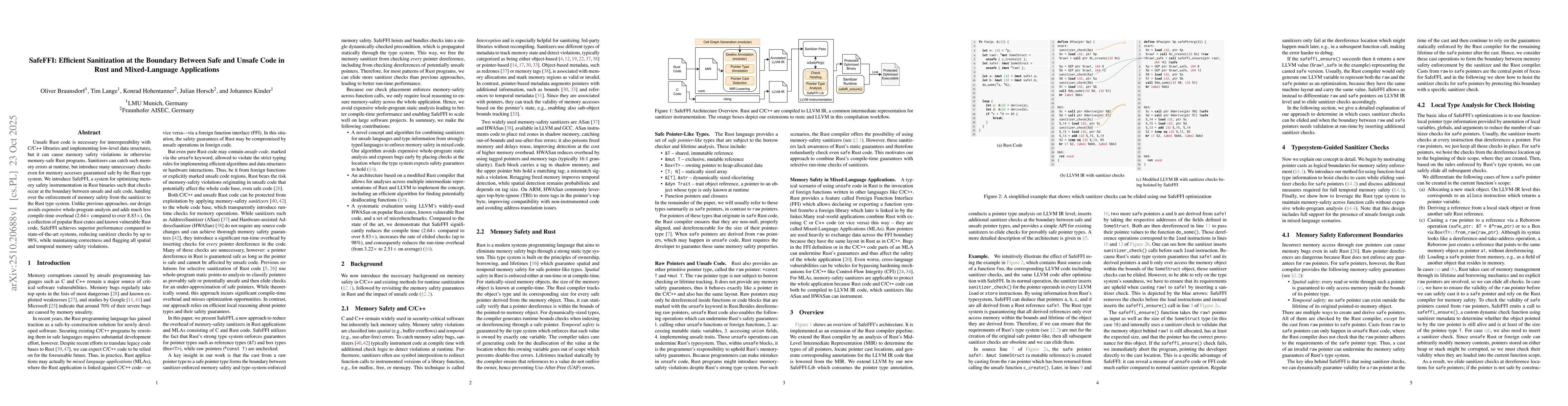 Thumbnail for SafeFFI: Efficient Sanitization at the Boundary Between Safe and Unsafe
  Code in Rust and Mixed-Language Applications