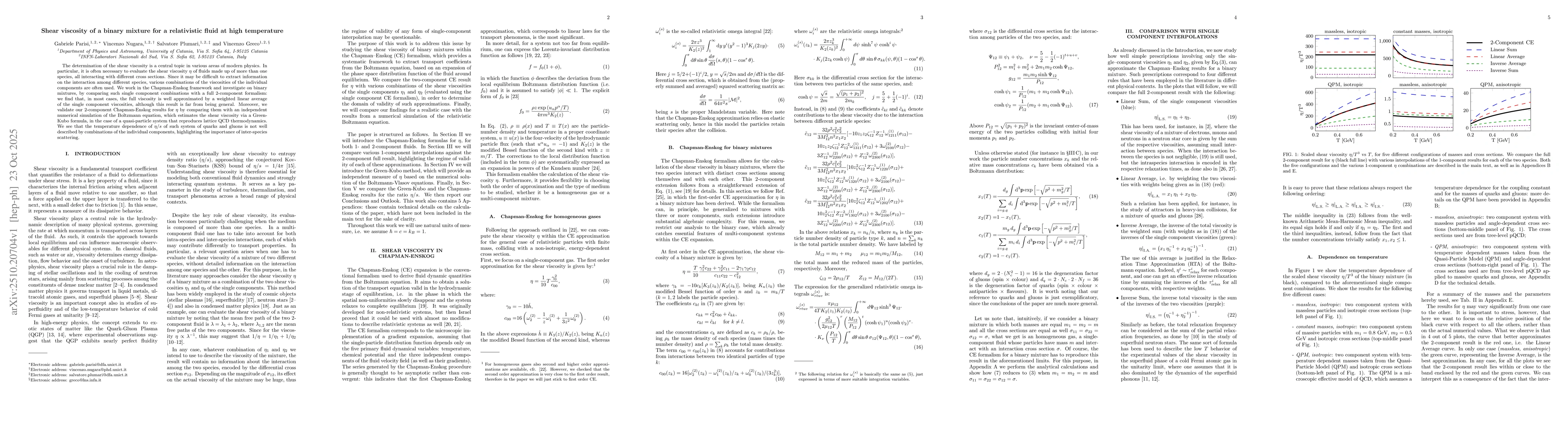 Thumbnail for Shear viscosity of a binary mixture for a relativistic fluid at high
  temperature