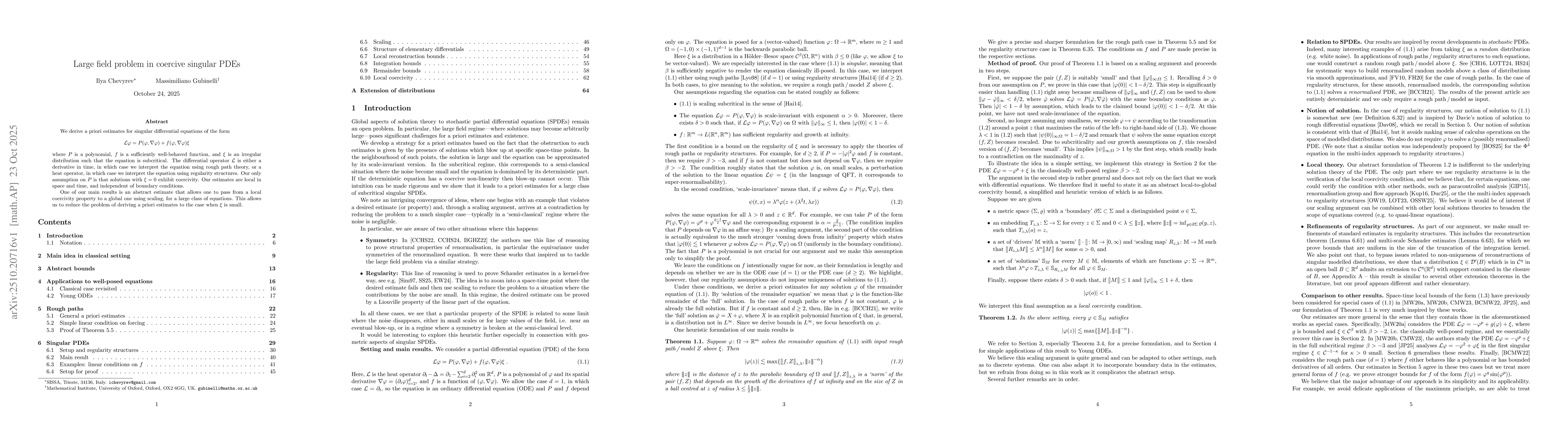 Thumbnail for Large field problem in coercive singular PDEs