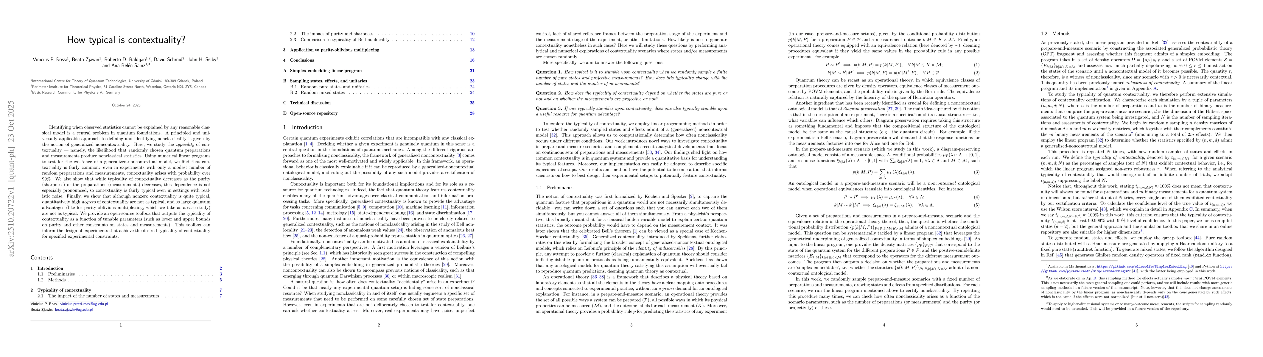 Thumbnail for How typical is contextuality?