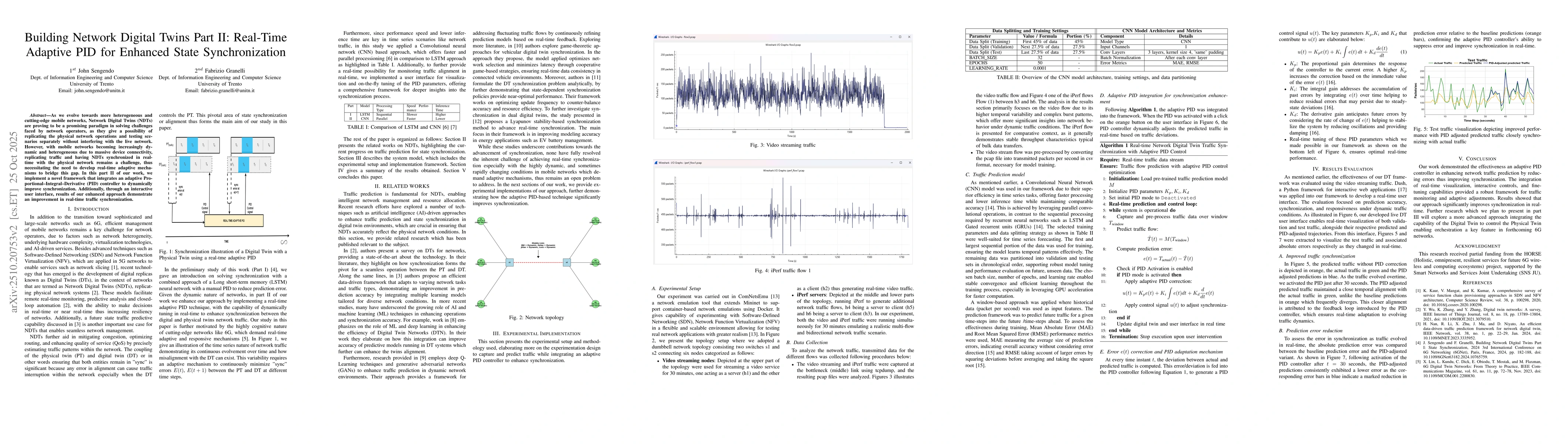 Thumbnail for Building Network Digital Twins Part II: Real-Time Adaptive PID for
  Enhanced State Synchronization