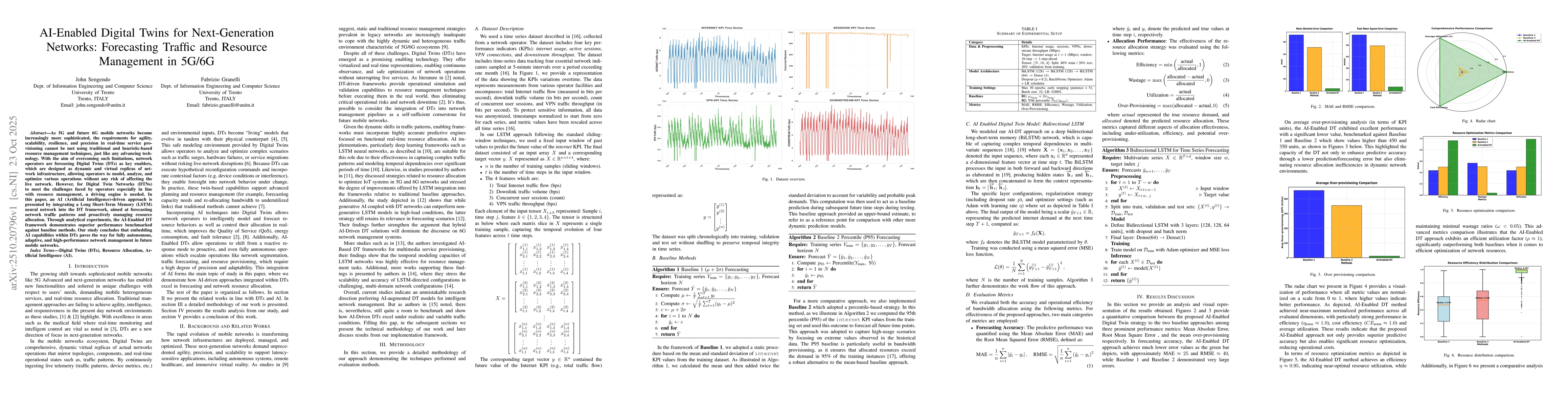 Thumbnail for AI-Enabled Digital Twins for Next-Generation Networks: Forecasting
  Traffic and Resource Management in 5G/6G