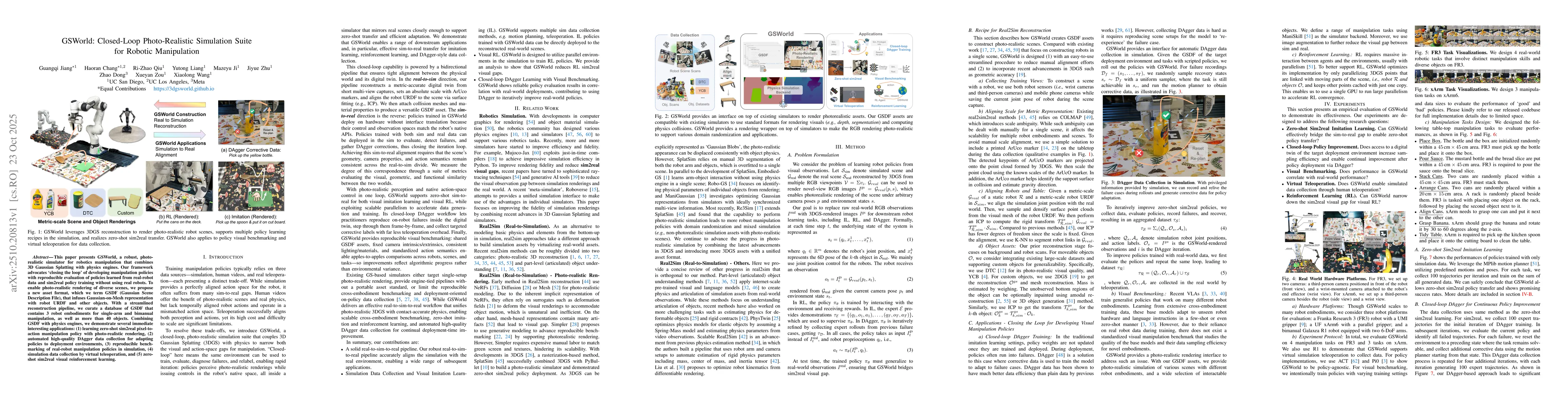 Thumbnail for GSWorld: Closed-Loop Photo-Realistic Simulation Suite for Robotic
  Manipulation