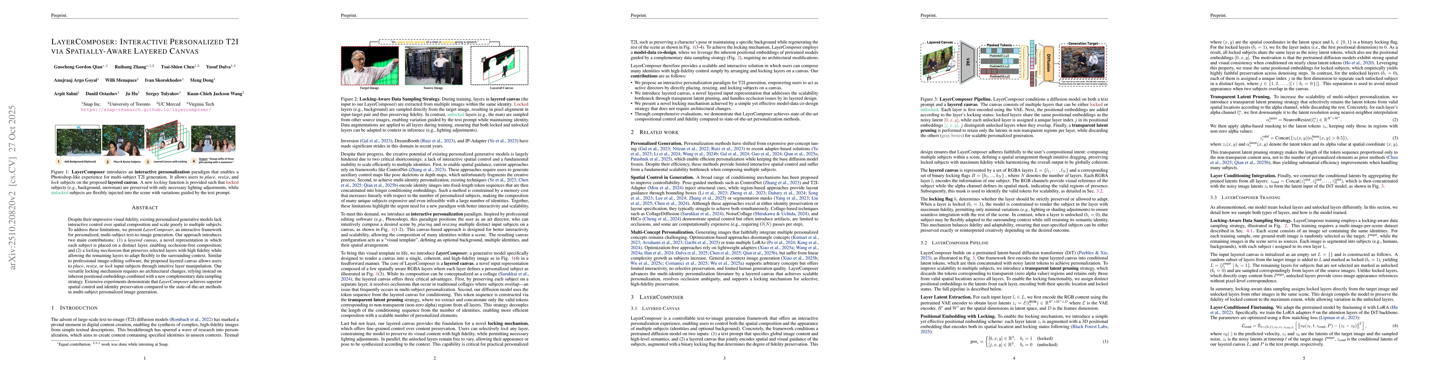 Thumbnail for LayerComposer: Interactive Personalized T2I via Spatially-Aware Layered
  Canvas