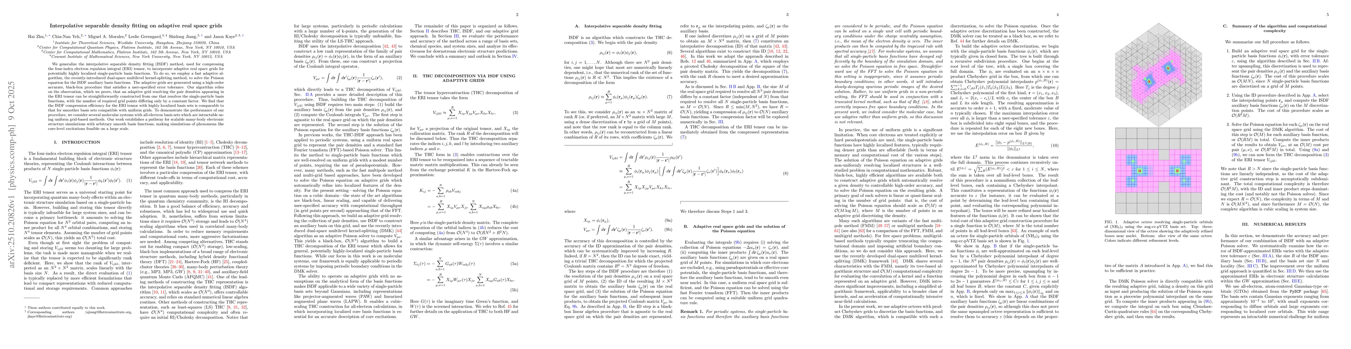 Thumbnail for Interpolative separable density fitting on adaptive real space grids