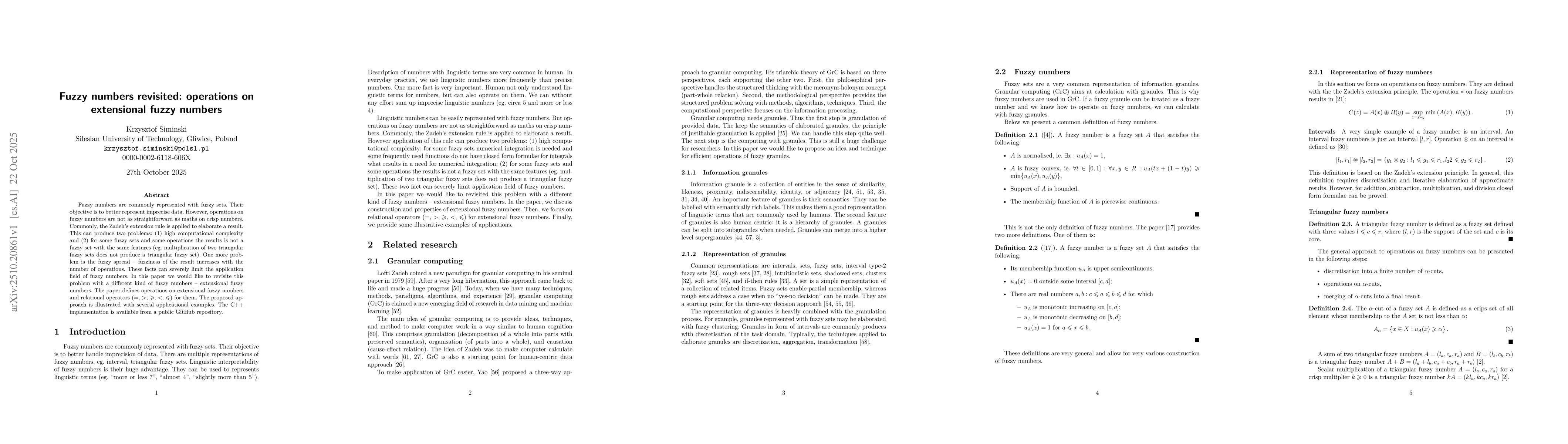 Thumbnail for Fuzzy numbers revisited: operations on extensional fuzzy numbers