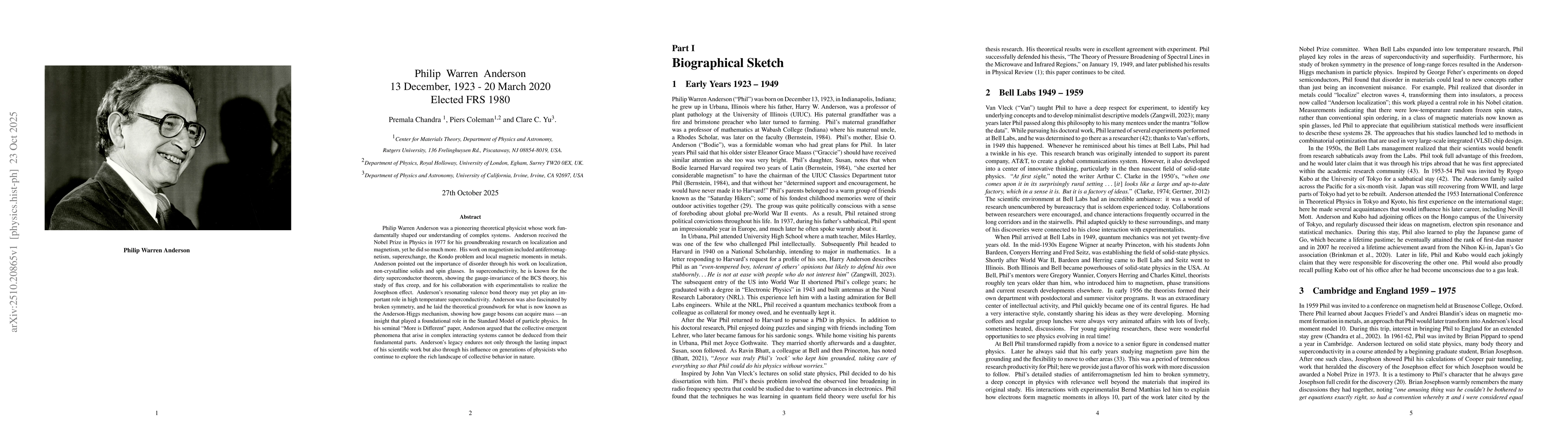 Thumbnail for Philip Warren Anderson