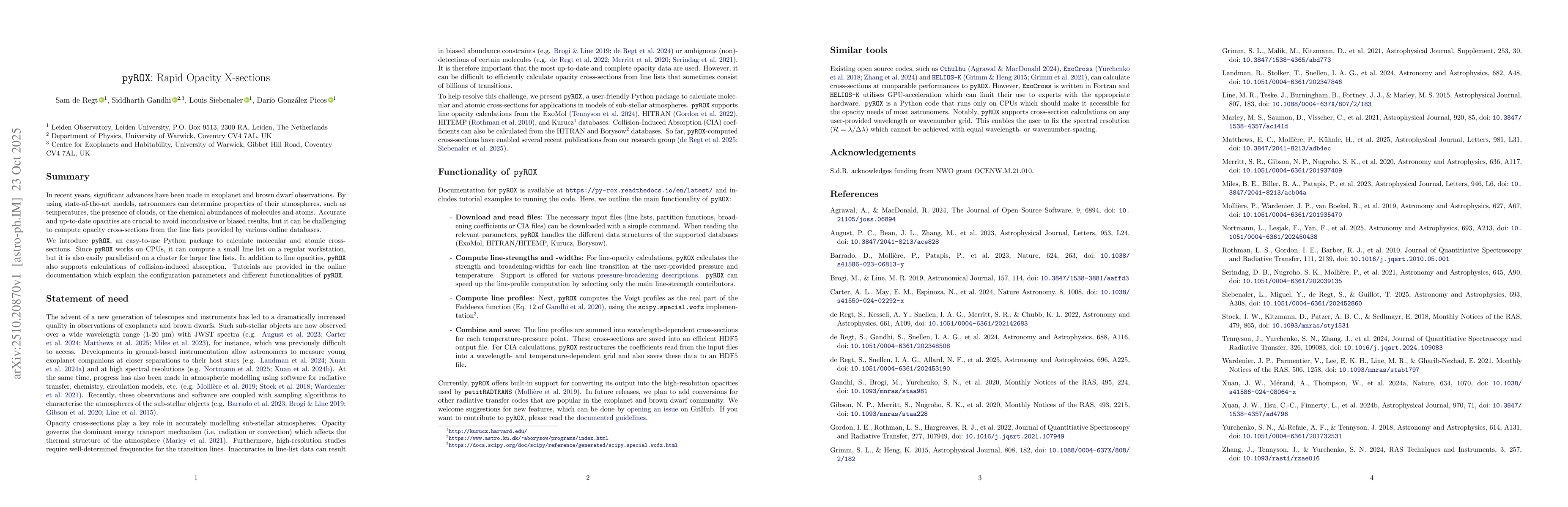 Thumbnail for pyROX: Rapid Opacity X-sections