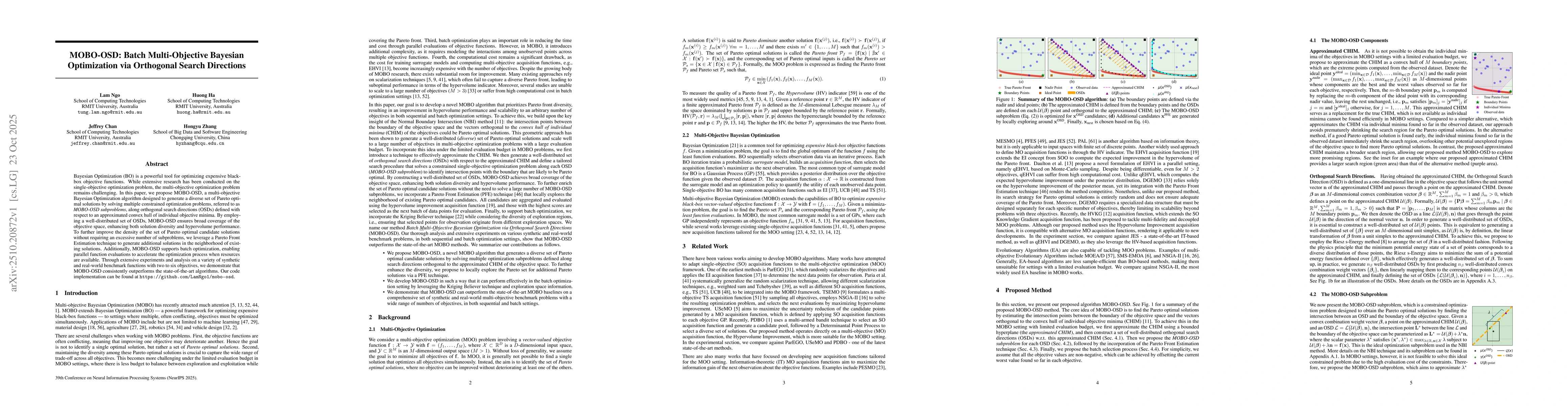 Thumbnail for MOBO-OSD: Batch Multi-Objective Bayesian Optimization via Orthogonal
  Search Directions