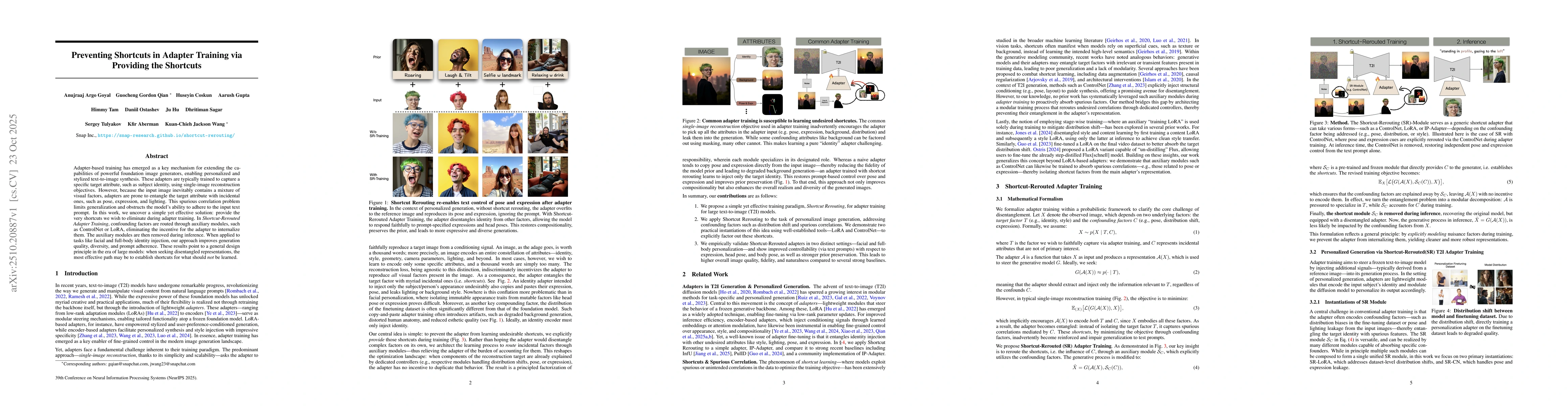 Thumbnail for Preventing Shortcuts in Adapter Training via Providing the Shortcuts
