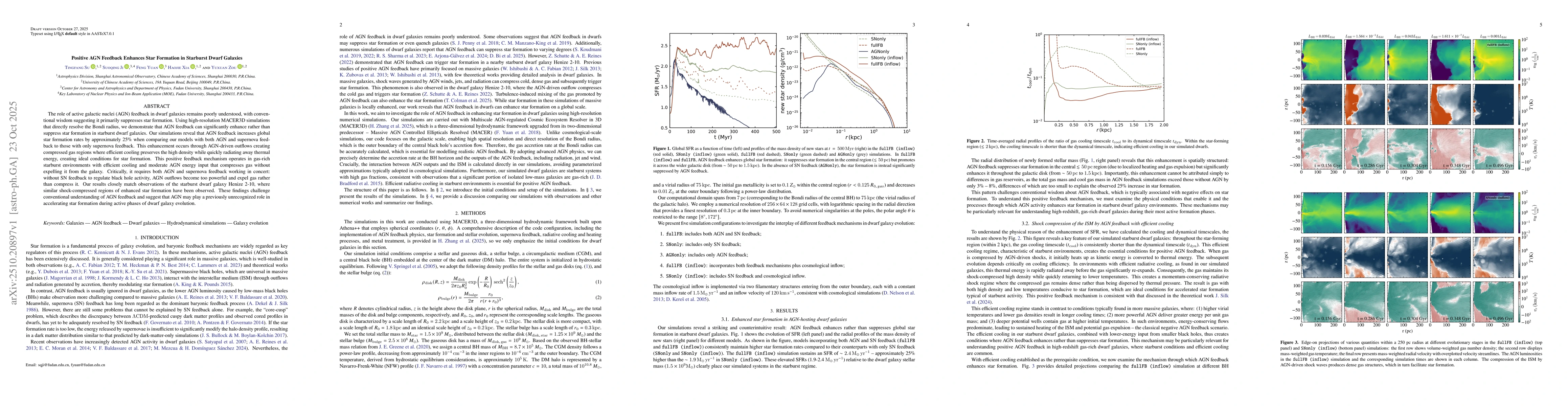 Thumbnail for Positive AGN Feedback Enhances Star Formation in Starburst Dwarf
  Galaxies