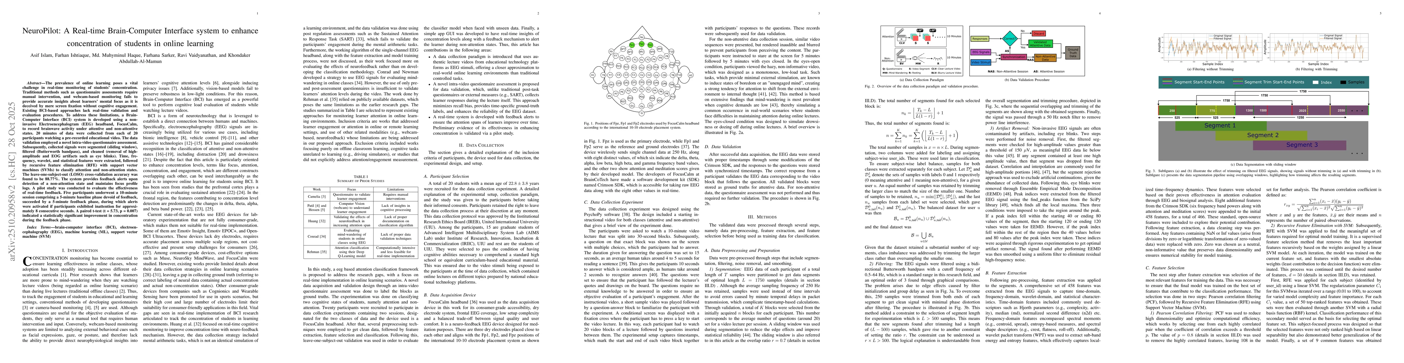Thumbnail for NeuroPilot: A Realtime Brain-Computer Interface system to enhance
  concentration of students in online learning