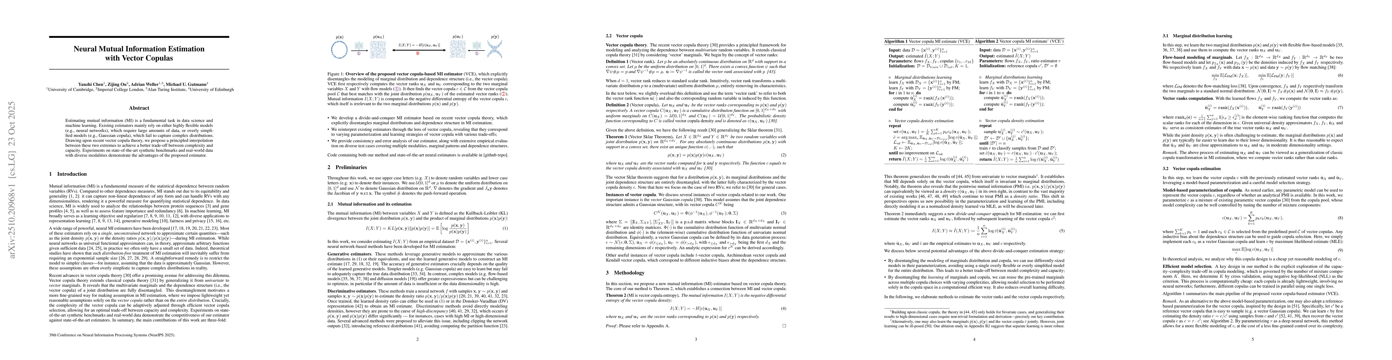 Thumbnail for Neural Mutual Information Estimation with Vector Copulas