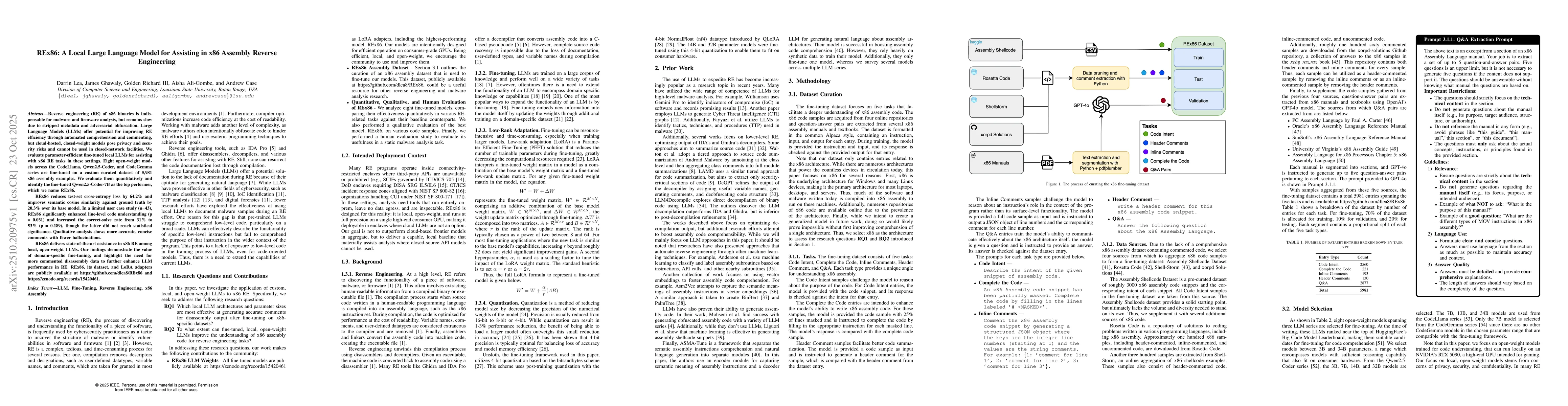 Thumbnail for REx86: A Local Large Language Model for Assisting in x86 Assembly
  Reverse Engineering