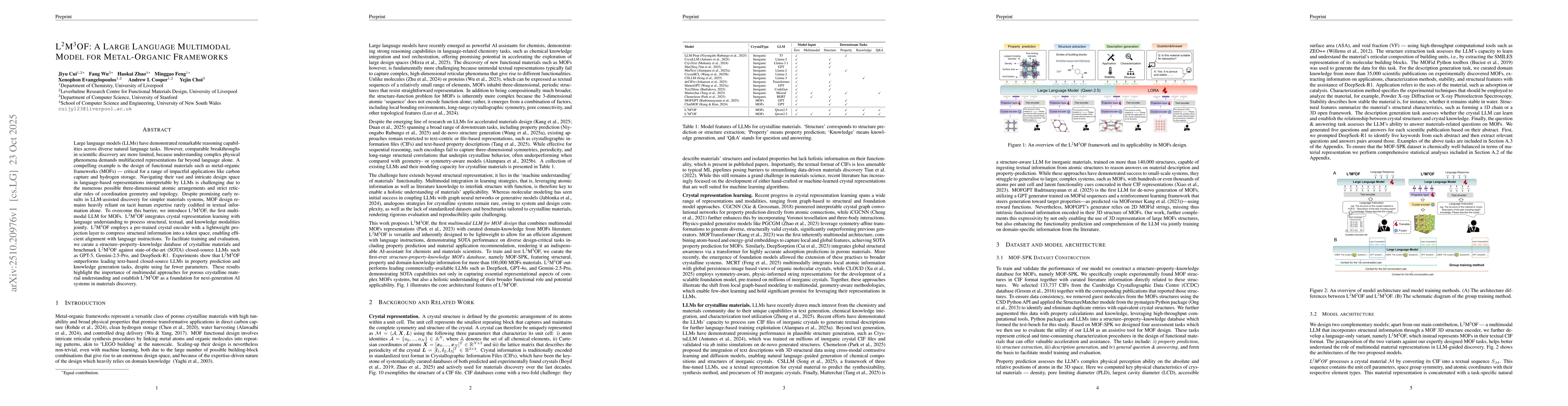Thumbnail for L^2M^3OF: A Large Language Multimodal Model for Metal-Organic Frameworks