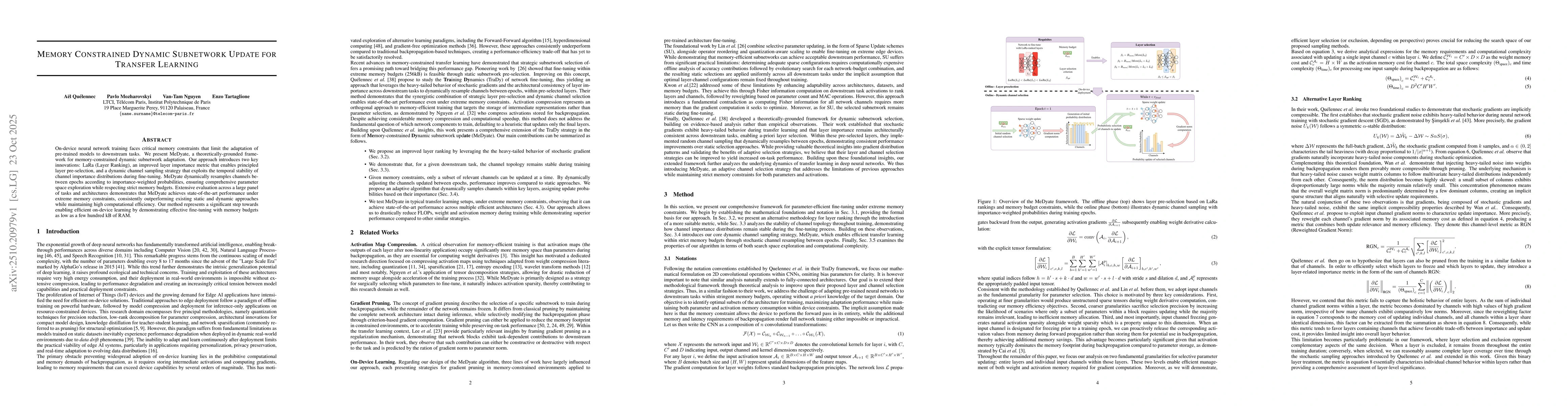 Thumbnail for Memory Constrained Dynamic Subnetwork Update for Transfer Learning