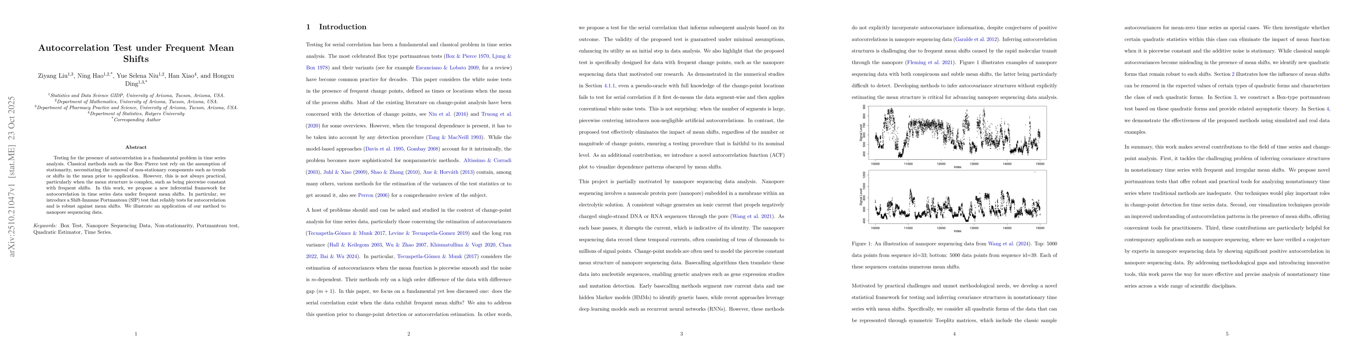 Thumbnail for Autocorrelation Test under Frequent Mean Shifts