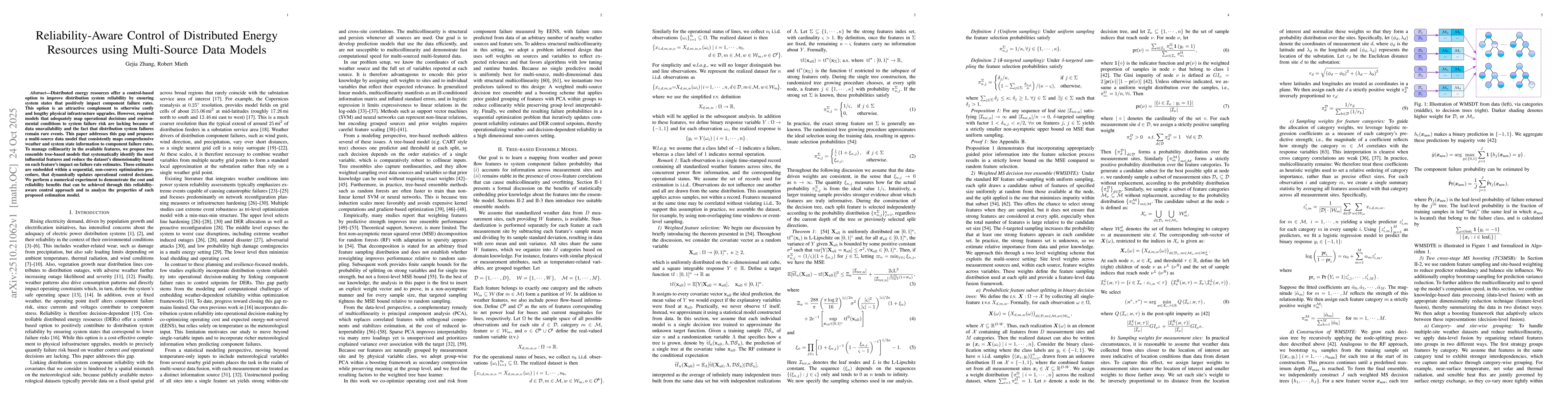 Thumbnail for Reliability-Aware Control of Distributed Energy Resources using
  Multi-Source Data Models
