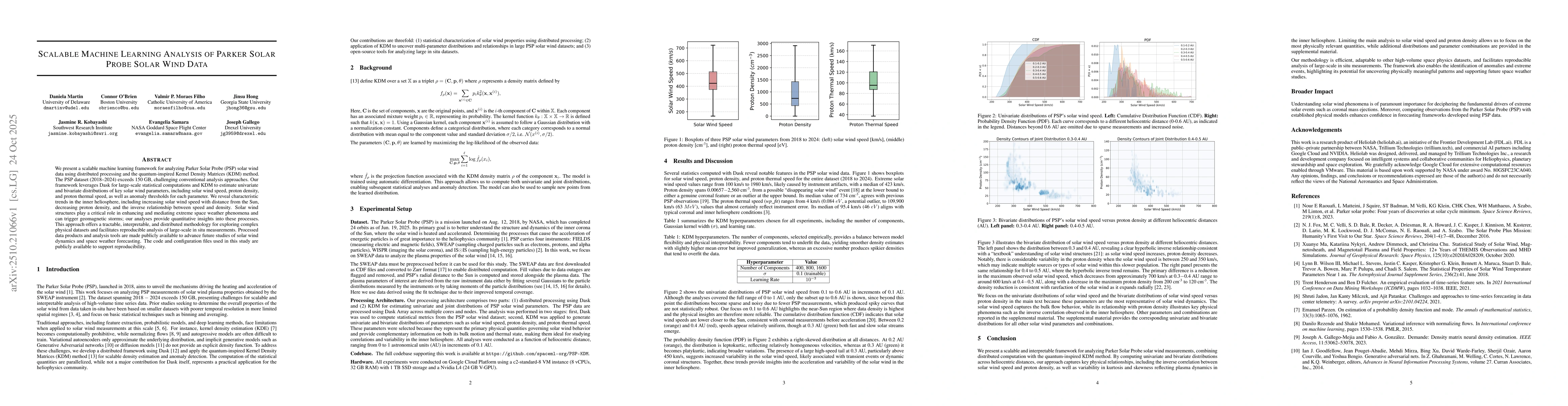 Thumbnail for Scalable Machine Learning Analysis of Parker Solar Probe Solar Wind Data