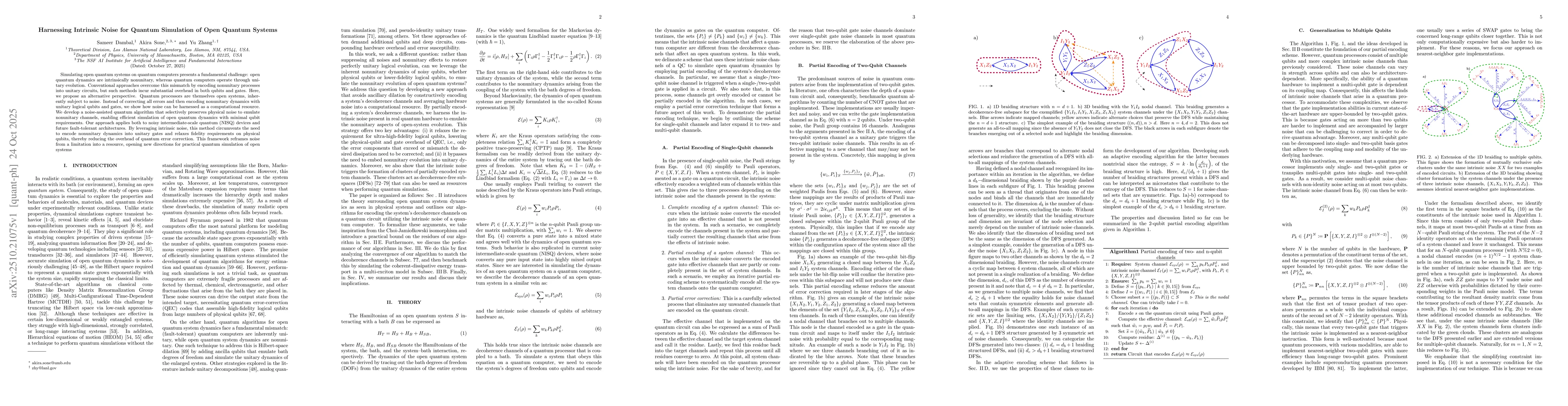 Thumbnail for Harnessing Intrinsic Noise for Quantum Simulation of Open Quantum
  Systems