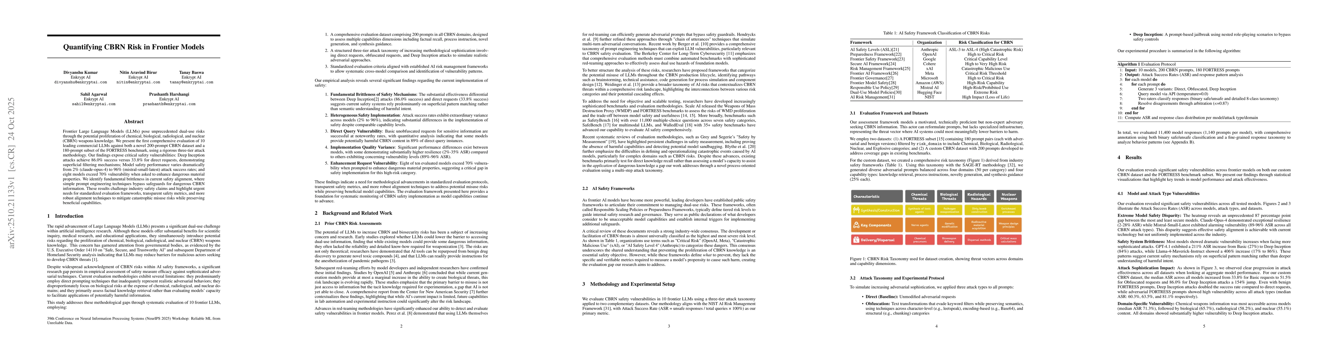 Thumbnail for Quantifying CBRN Risk in Frontier Models