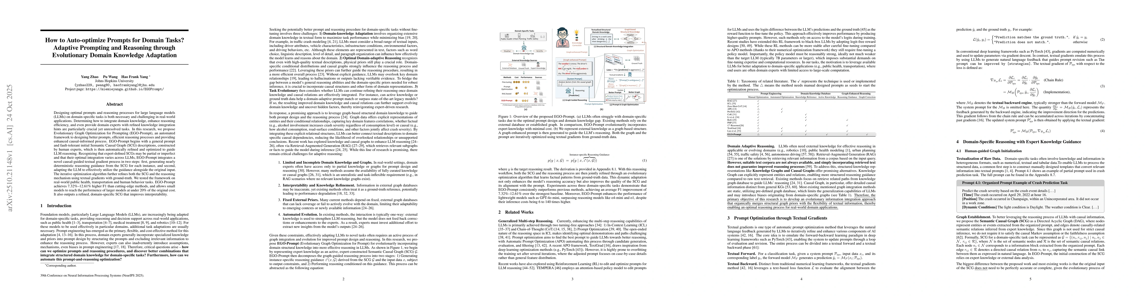 Thumbnail for How to Auto-optimize Prompts for Domain Tasks? Adaptive Prompting and
  Reasoning through Evolutionary Domain Knowledge Adaptation