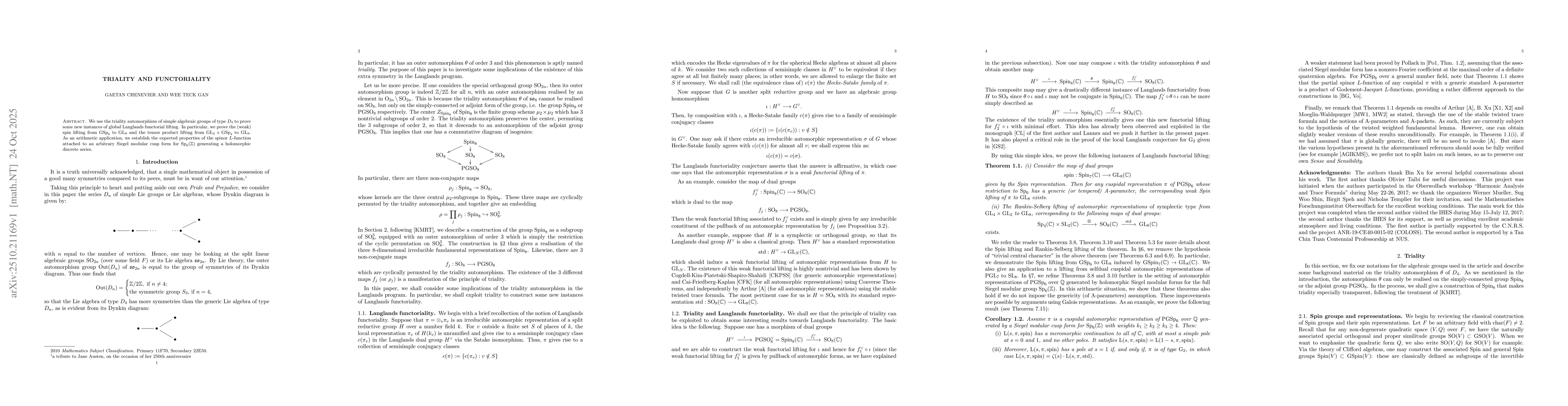 Thumbnail for Triality and Functoriality