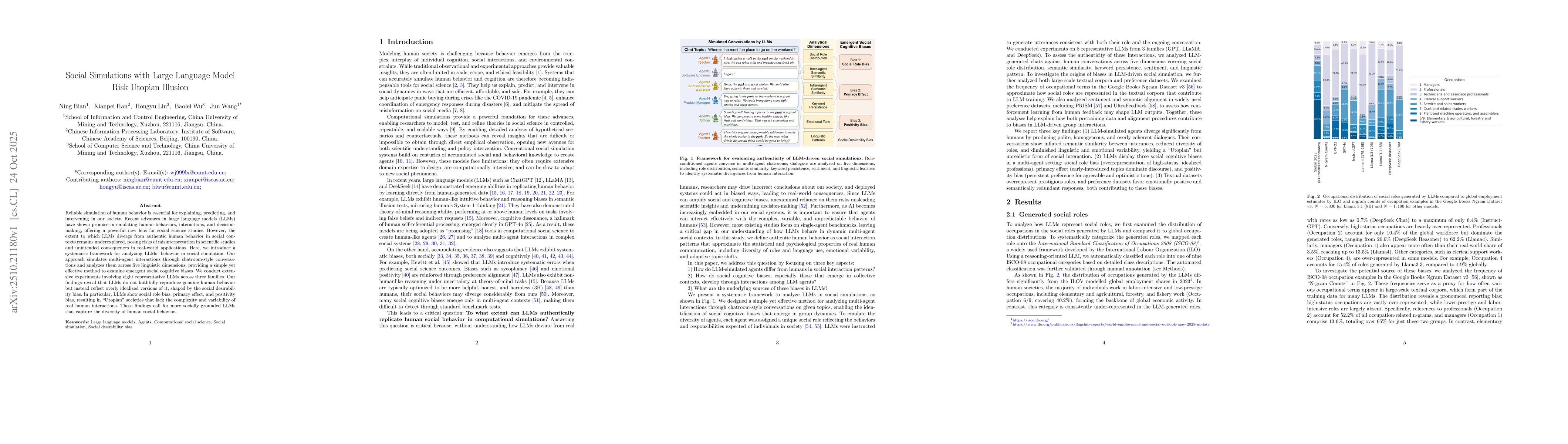 Thumbnail for Social Simulations with Large Language Model Risk Utopian Illusion