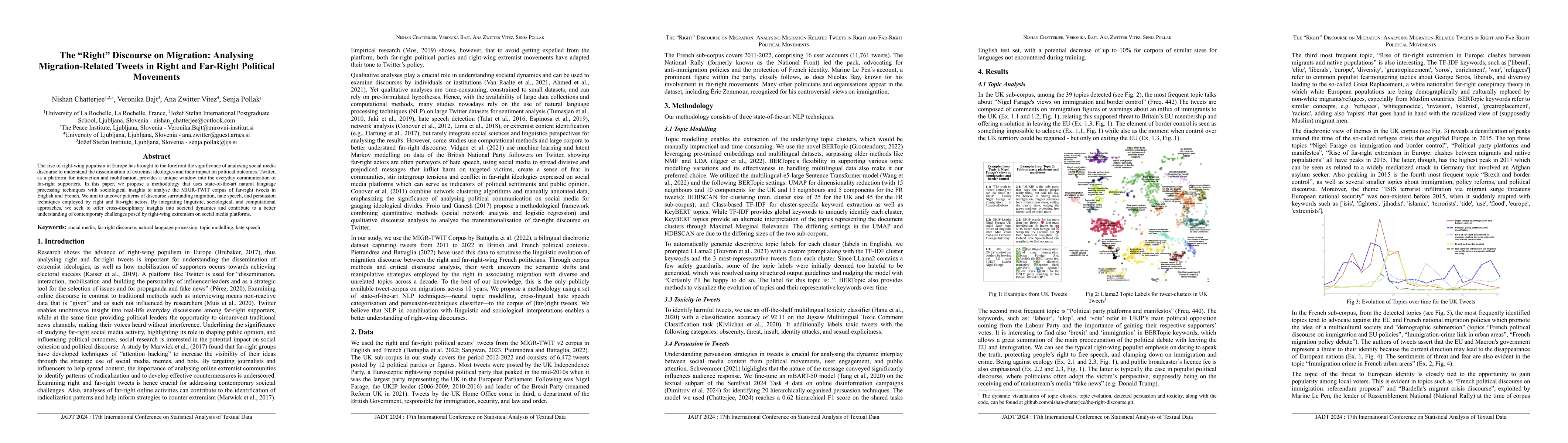 Thumbnail for The "Right" Discourse on Migration: Analysing Migration-Related Tweets
  in Right and Far-Right Political Movements