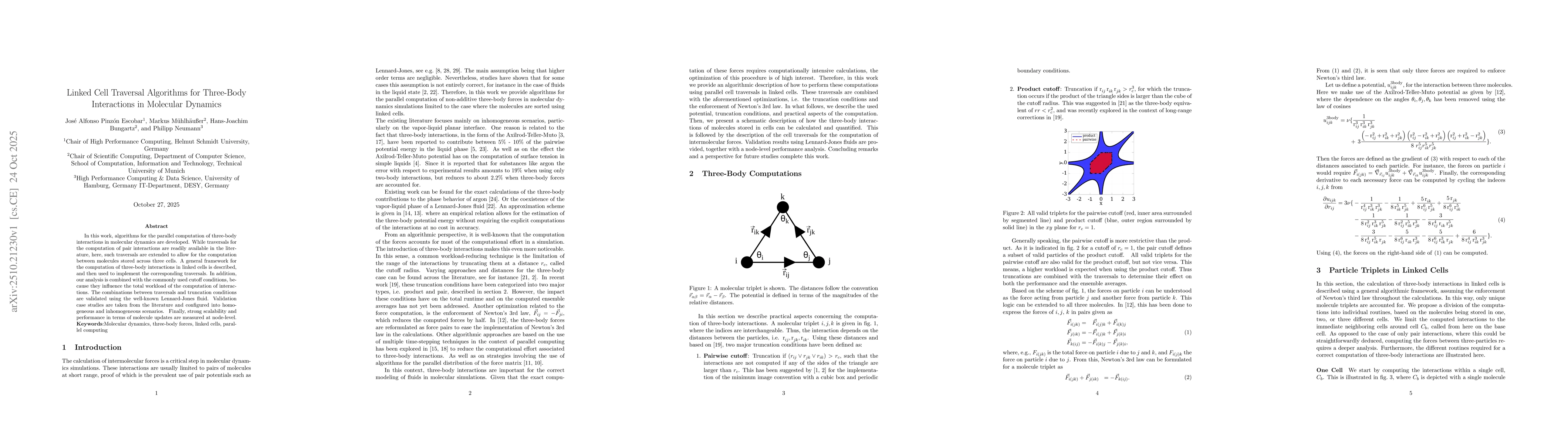 Thumbnail for Linked Cell Traversal Algorithms for Three-Body Interactions in
  Molecular Dynamics