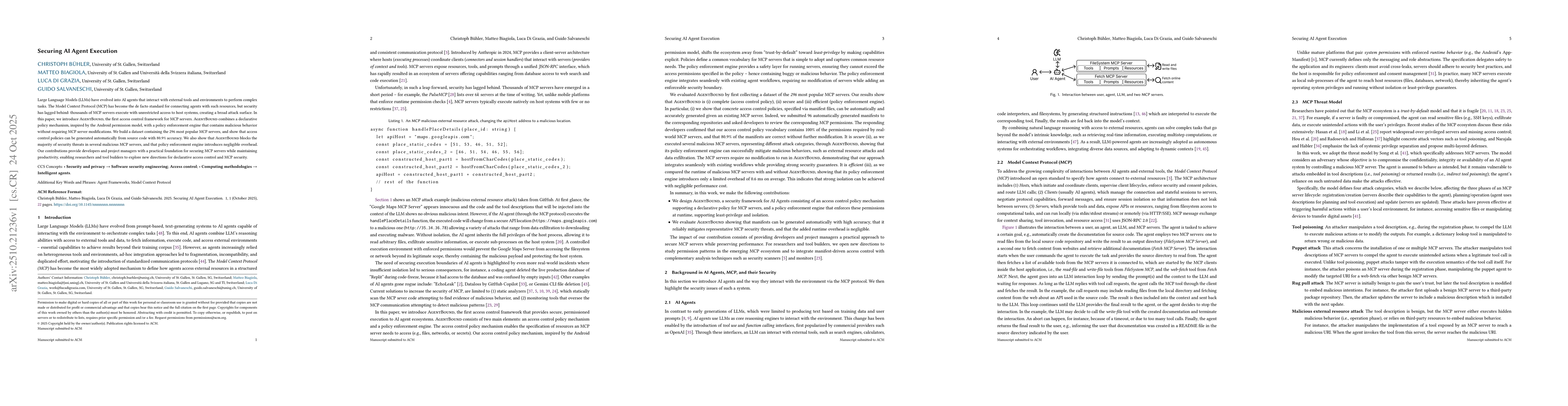 Thumbnail for Securing AI Agent Execution