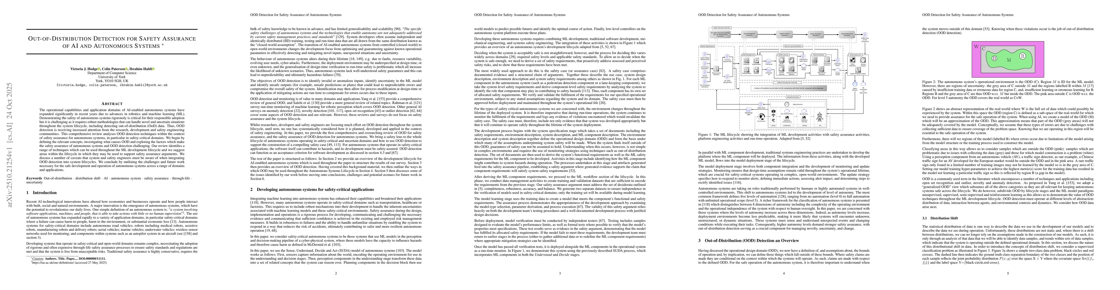 Thumbnail for Out-of-Distribution Detection for Safety Assurance of AI and Autonomous
  Systems