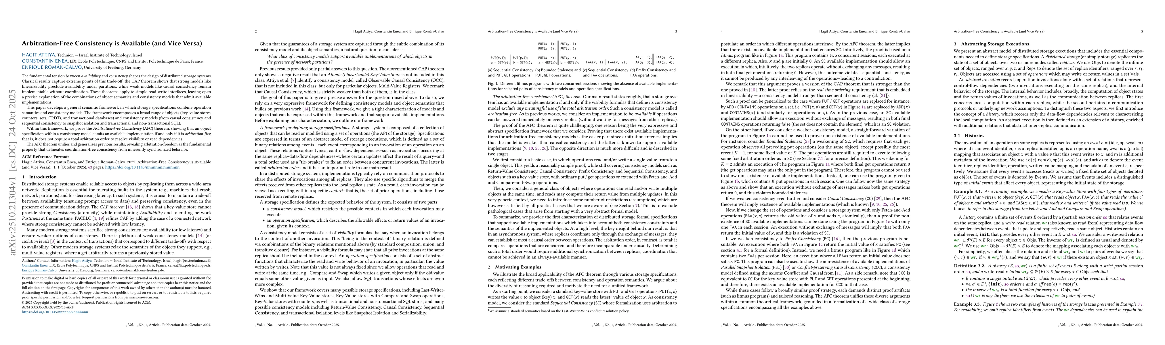 Thumbnail for Arbitration-Free Consistency is Available (and Vice Versa)