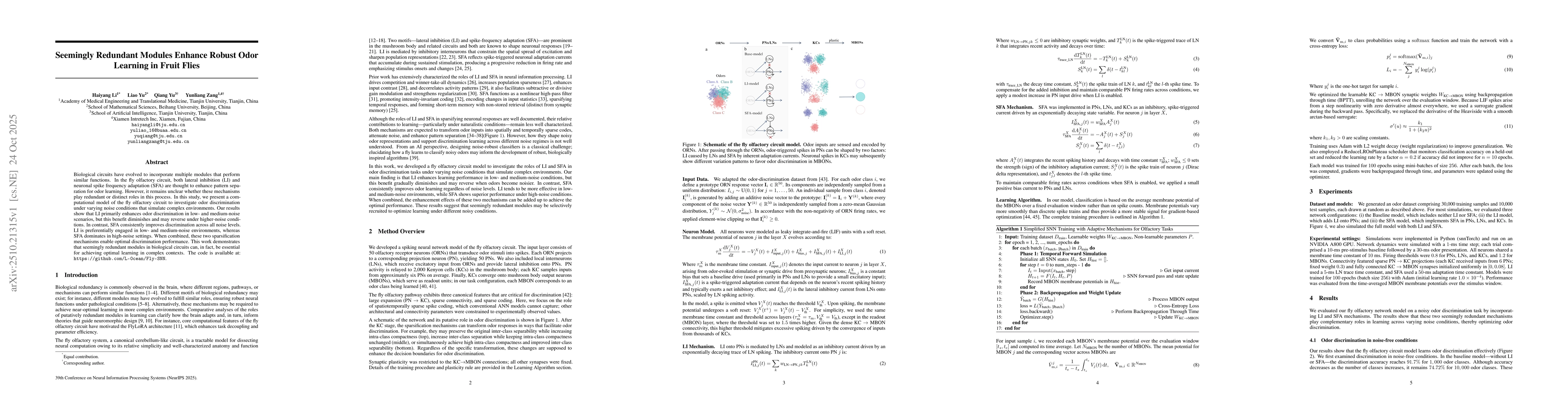 Thumbnail for Seemingly Redundant Modules Enhance Robust Odor Learning in Fruit Flies