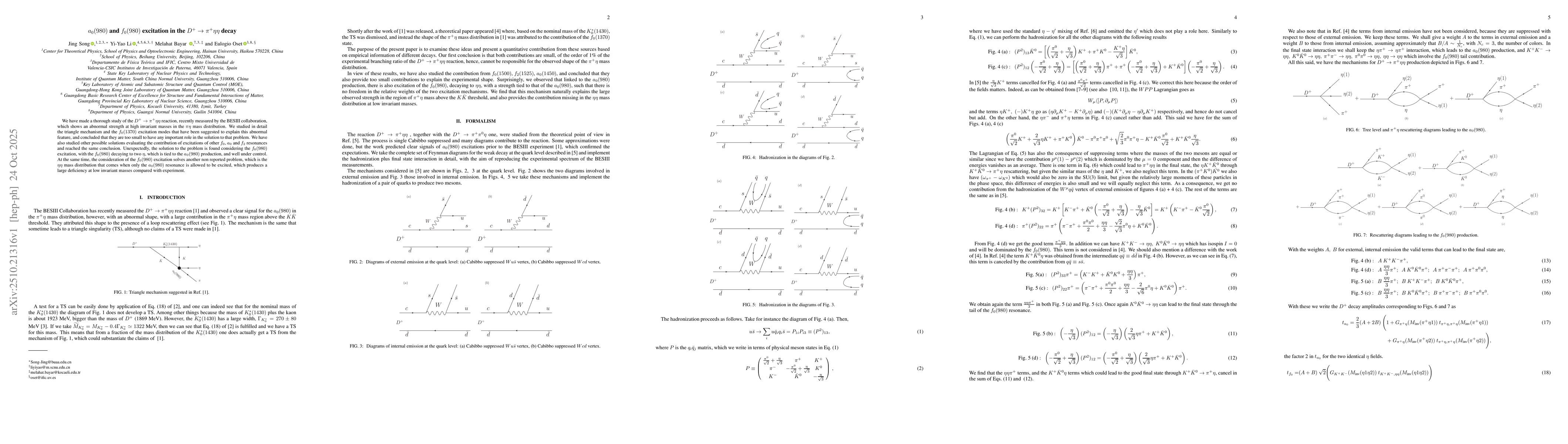 Thumbnail for $a_0(980)$ and $f_0(980)$ excitation in the $D^+ \to π^+ ηη$
  decay