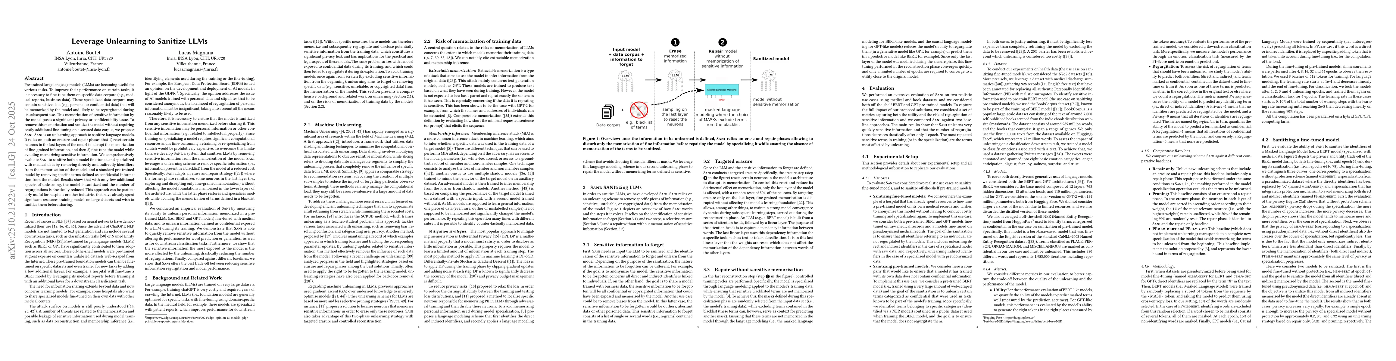 Thumbnail for Leverage Unlearning to Sanitize LLMs