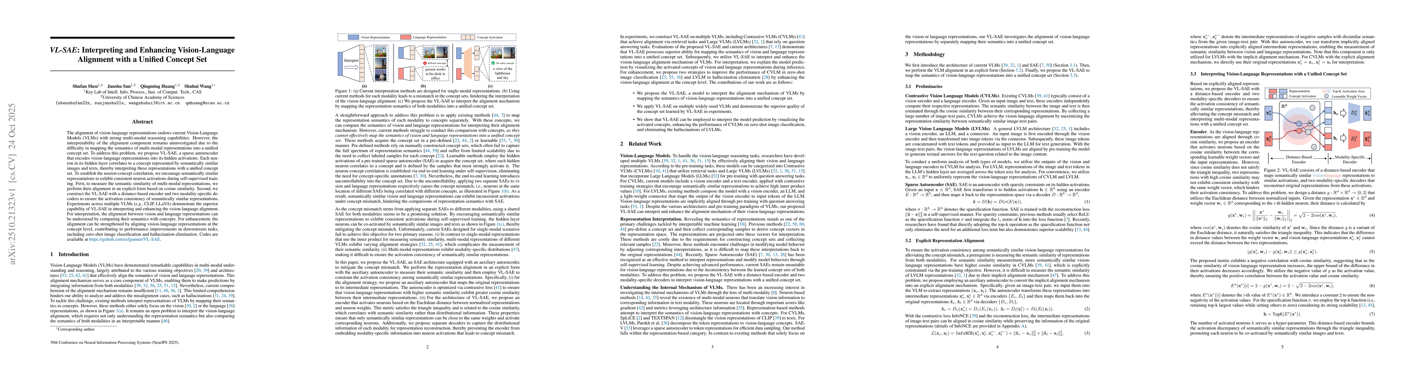 Thumbnail for VL-SAE: Interpreting and Enhancing Vision-Language Alignment with a
  Unified Concept Set