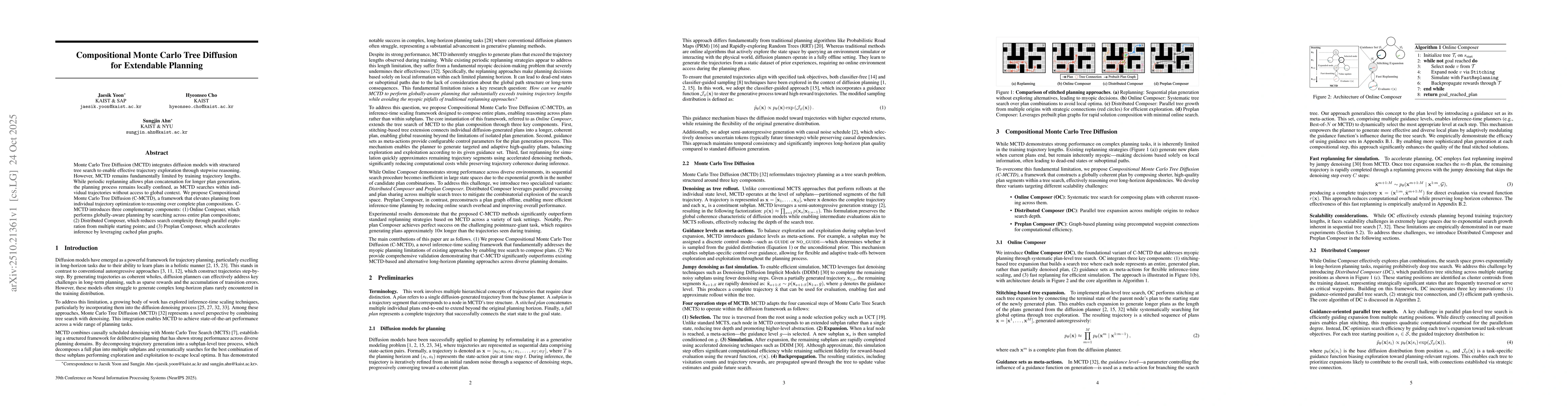 Thumbnail for Compositional Monte Carlo Tree Diffusion for Extendable Planning