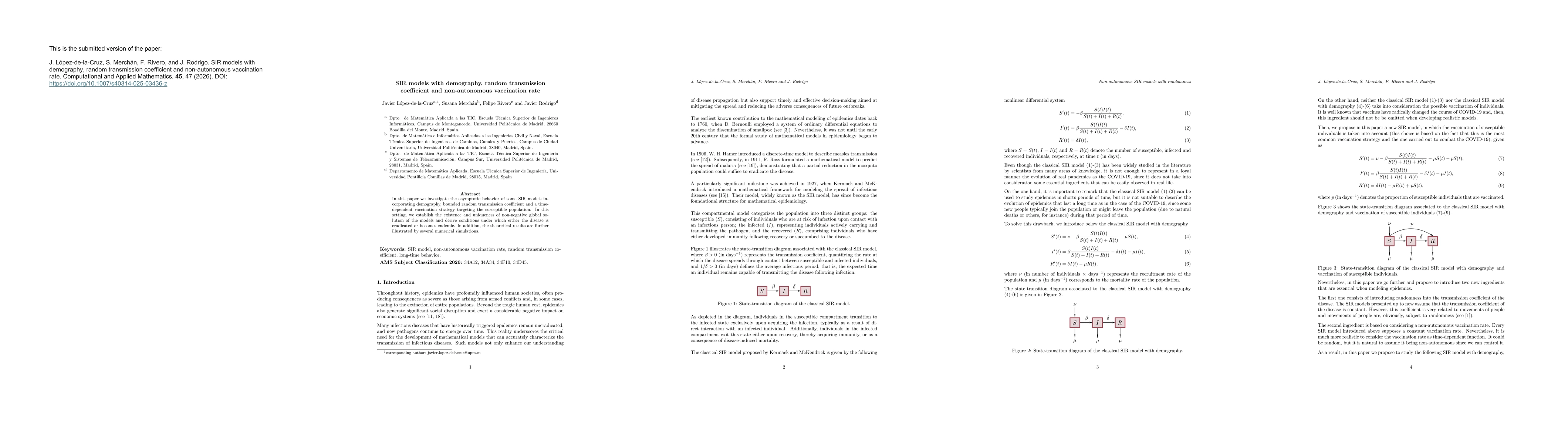 Thumbnail for SIR models with demography, random transmission coefficient and
  non-autonomous vaccination rate