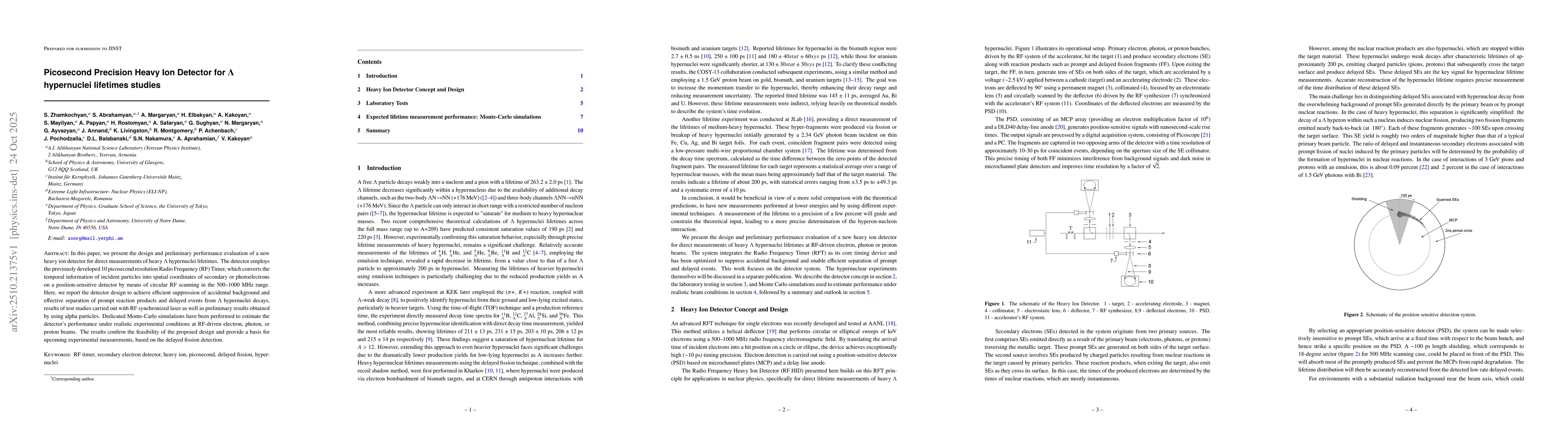 Thumbnail for Picosecond Precision Heavy Ion Detector for Λ hypernuclei
  lifetimes studies