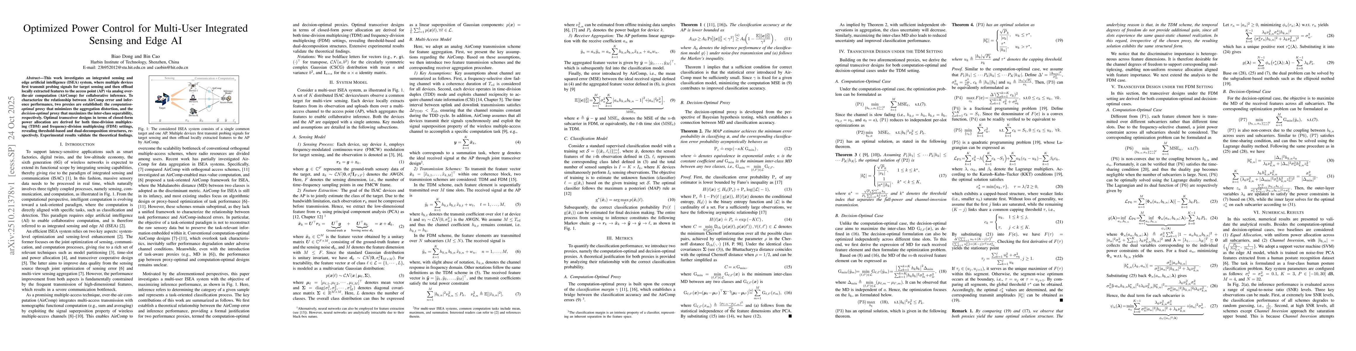 Thumbnail for Optimized Power Control for Multi-User Integrated Sensing and Edge AI