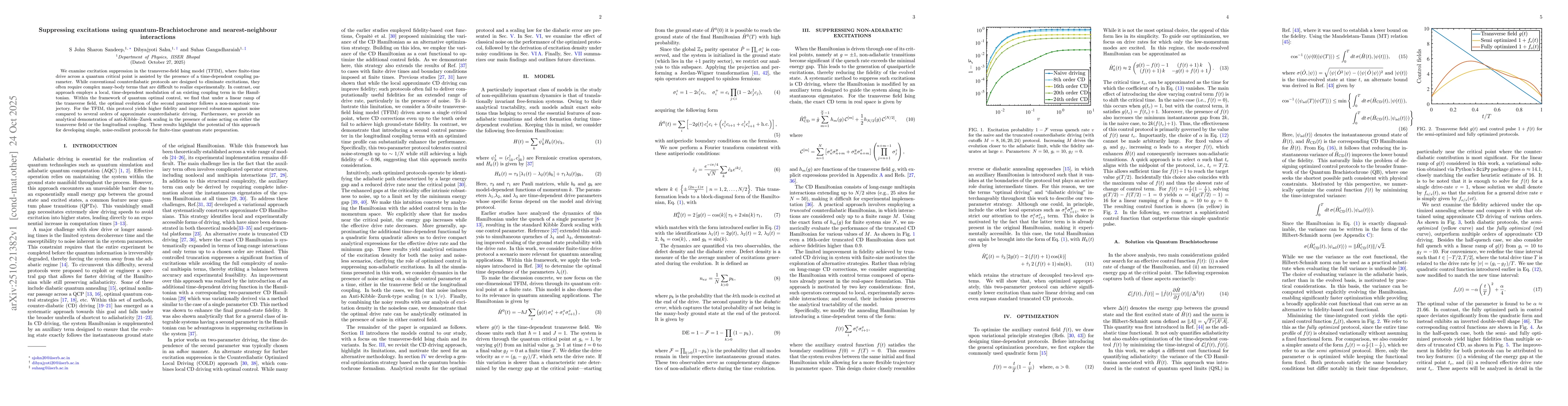 Thumbnail for Suppressing excitations using quantum-Brachistochrone and
  nearest-neighbour interactions