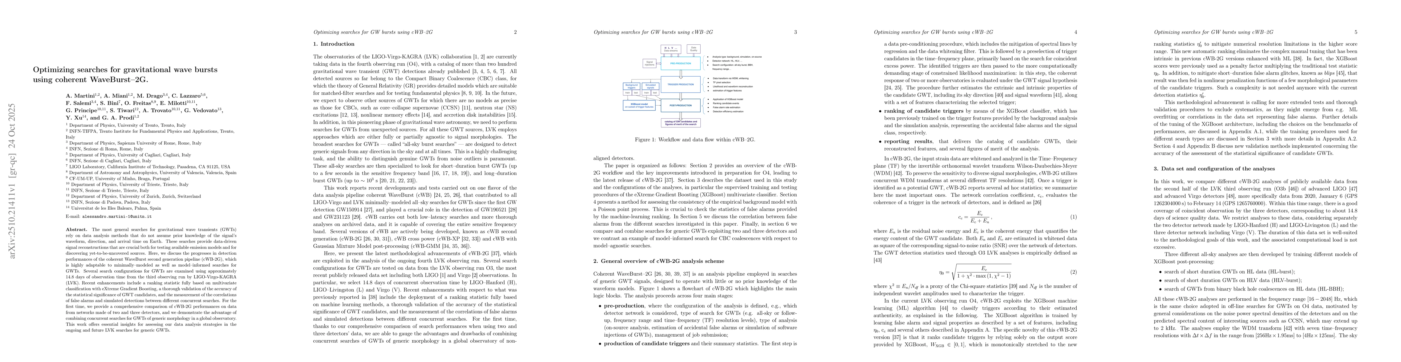 Thumbnail for Optimizing searches for gravitational wave bursts using coherent
  WaveBurst 2G