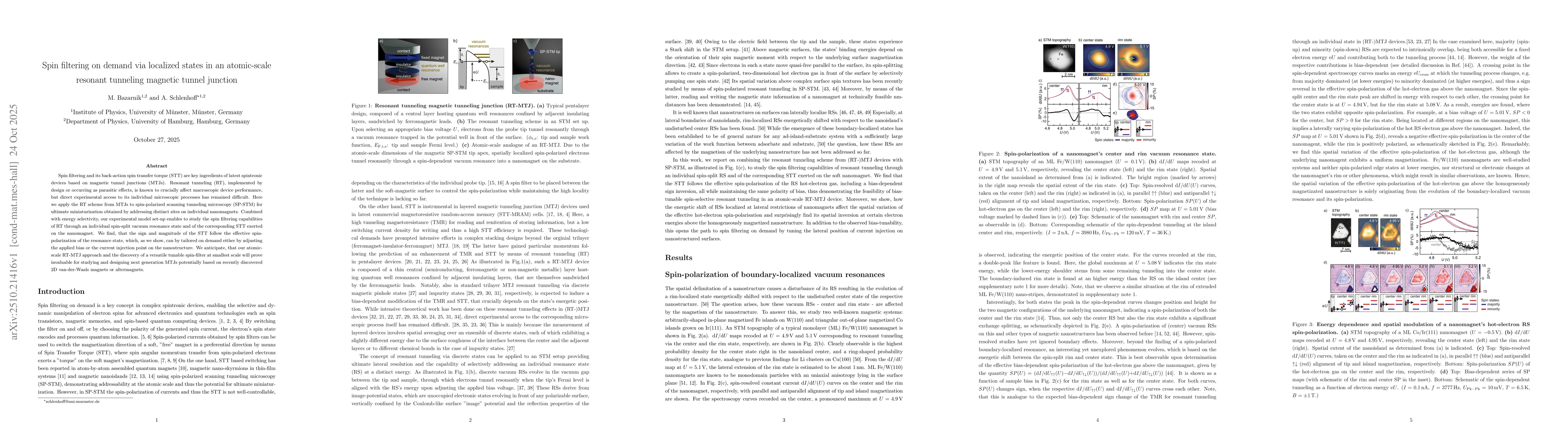 Thumbnail for Spin filtering on demand via localized states in an atomic-scale
  resonant tunneling magnetic tunnel junction
