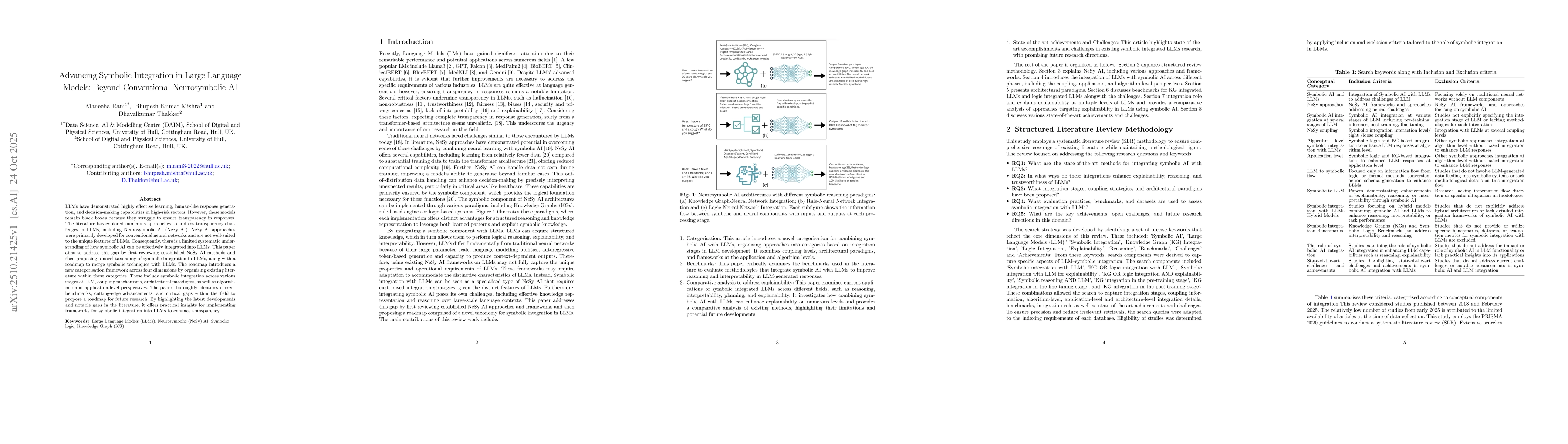 Thumbnail for Advancing Symbolic Integration in Large Language Models: Beyond
  Conventional Neurosymbolic AI