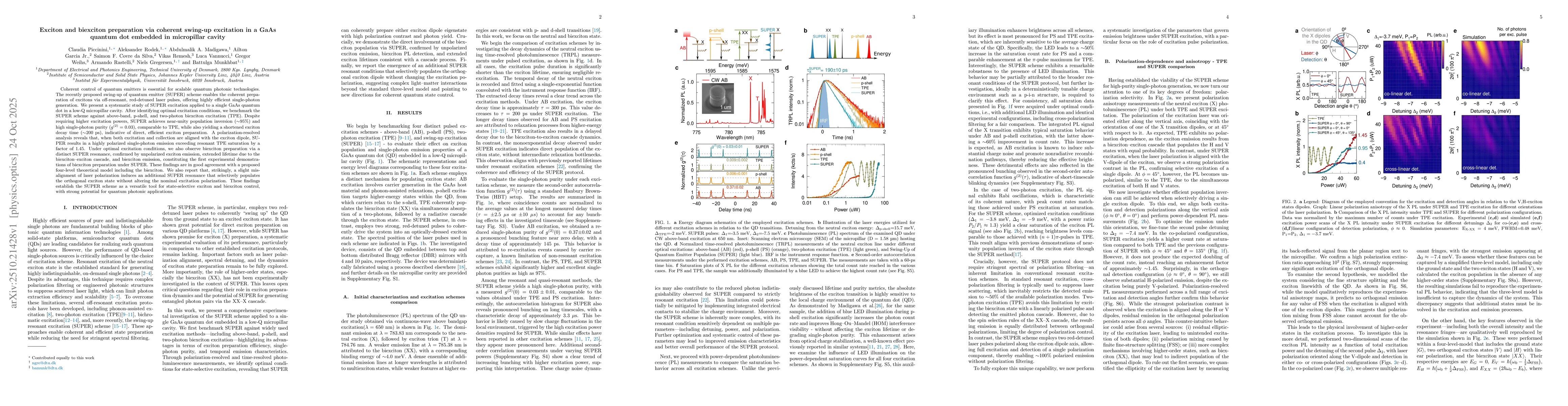 Thumbnail for Exciton and biexciton preparation via coherent swing-up excitation in a
  GaAs quantum dot embedded in micropillar cavity