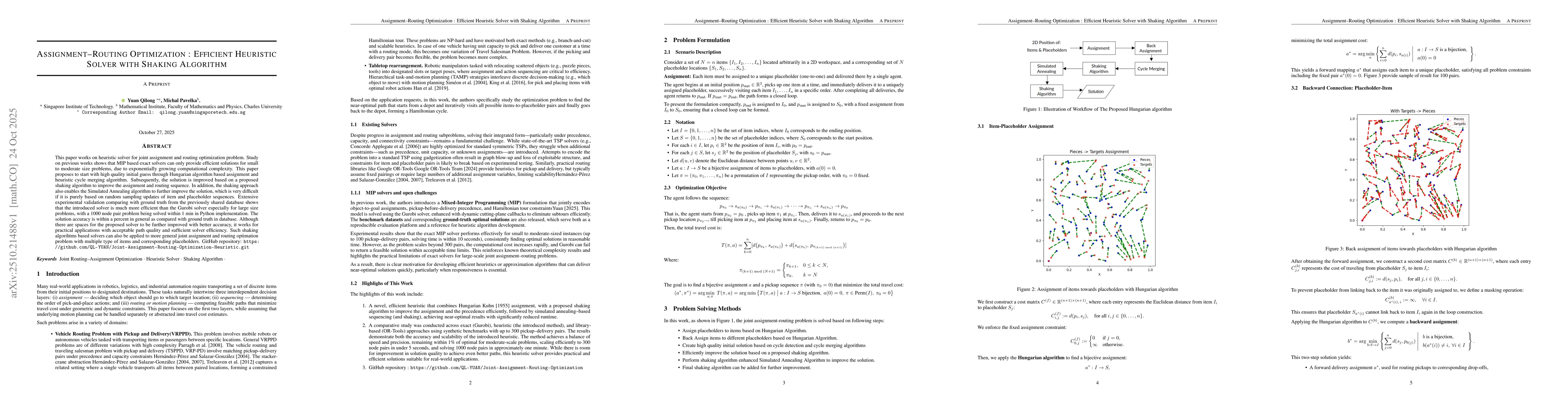Thumbnail for Assignment-Routing Optimization : Efficient Heuristic Solver with
  Shaking Algorithm