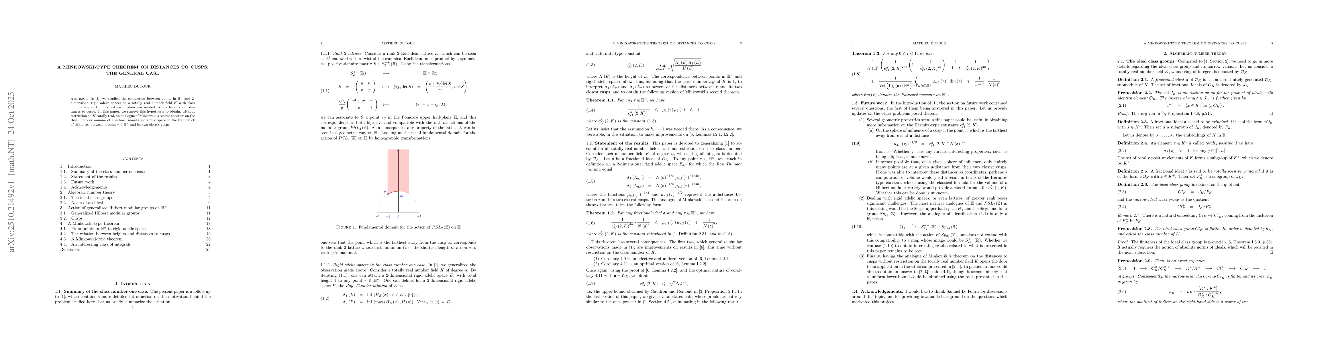 Thumbnail for A Minkowski-type theorem on distances to cusps: the general case